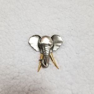 Antique pewter brooch